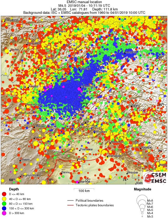 regional historical seismicity