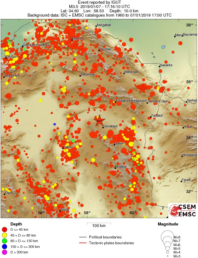 regional historical seismicity