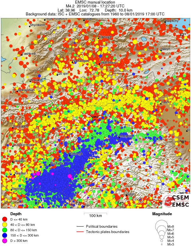 regional historical seismicity