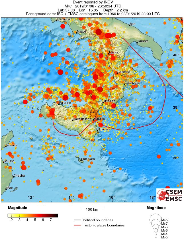 regional magnitude historical seismicity