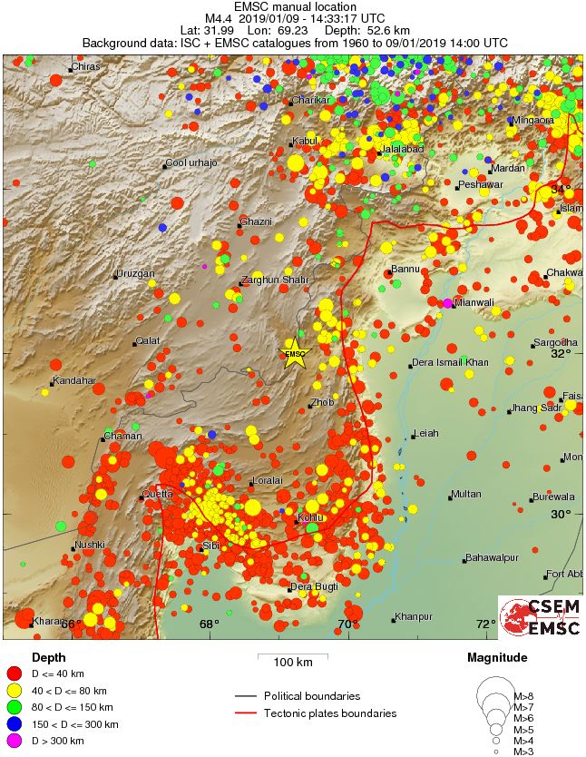 regional historical seismicity