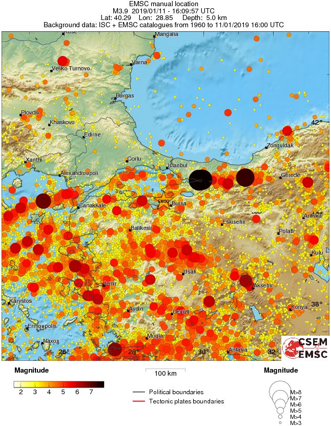 regional magnitude historical seismicity