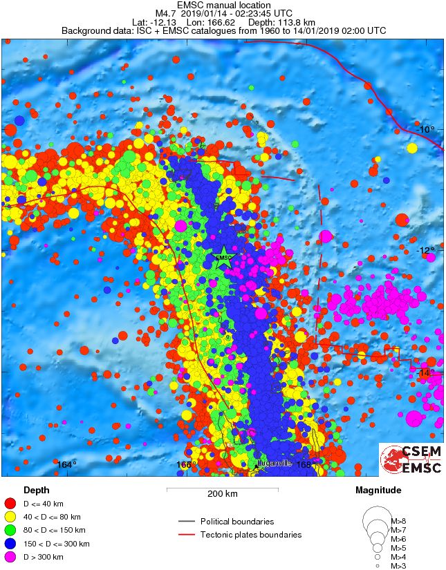 regional historical seismicity