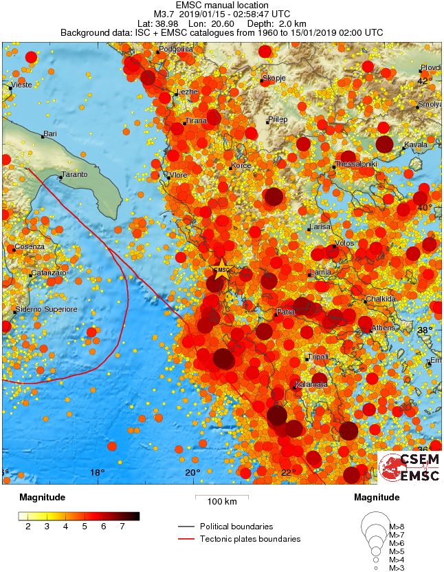 regional magnitude historical seismicity