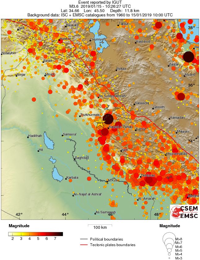 regional magnitude historical seismicity