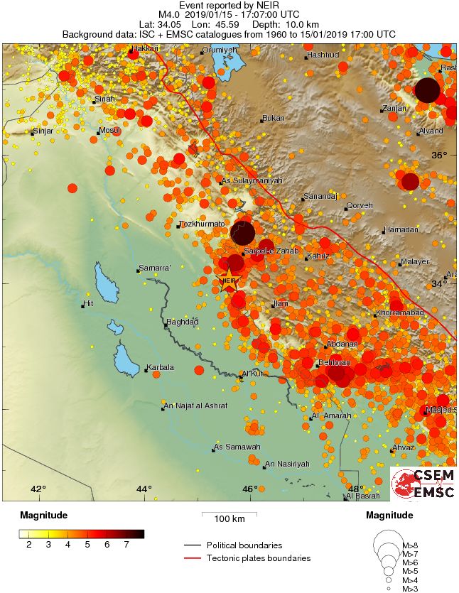 regional magnitude historical seismicity
