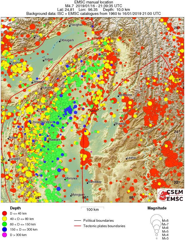 regional historical seismicity