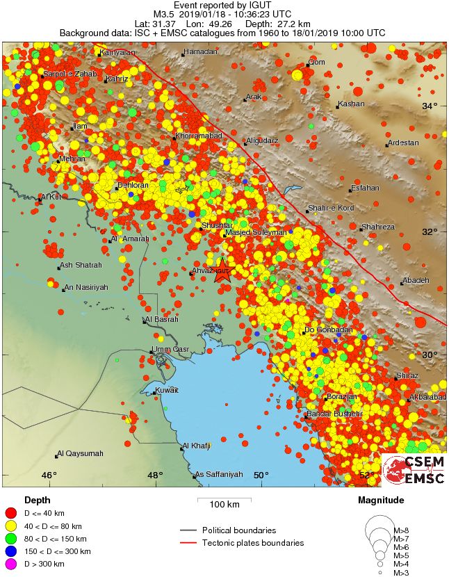 regional historical seismicity