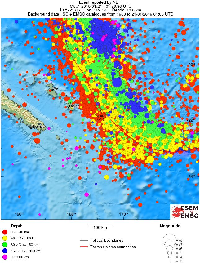regional historical seismicity