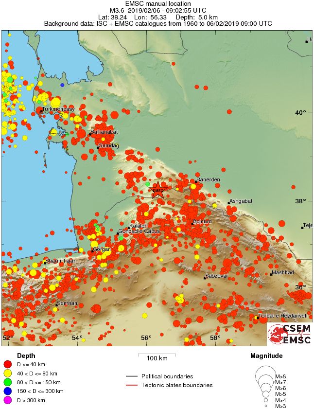 regional historical seismicity
