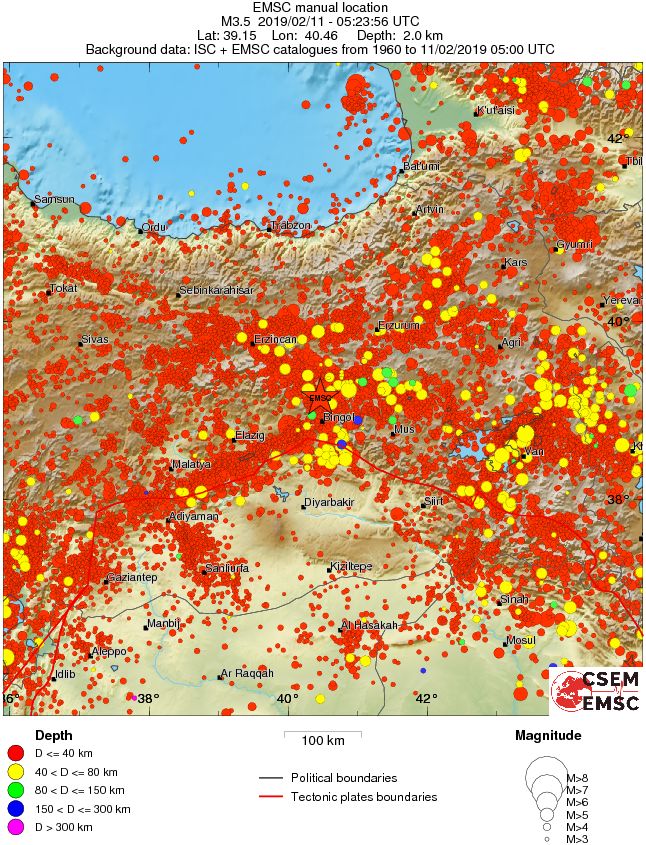 regional historical seismicity