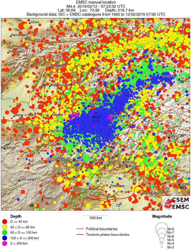regional historical seismicity