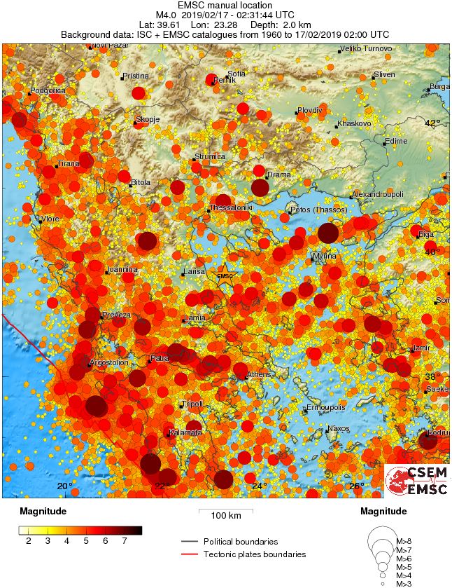 regional magnitude historical seismicity