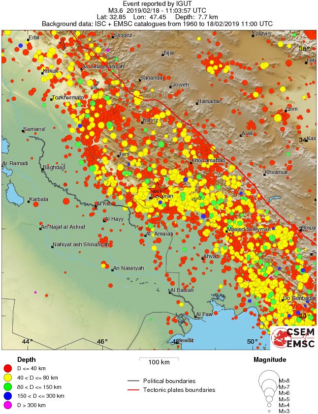 regional historical seismicity