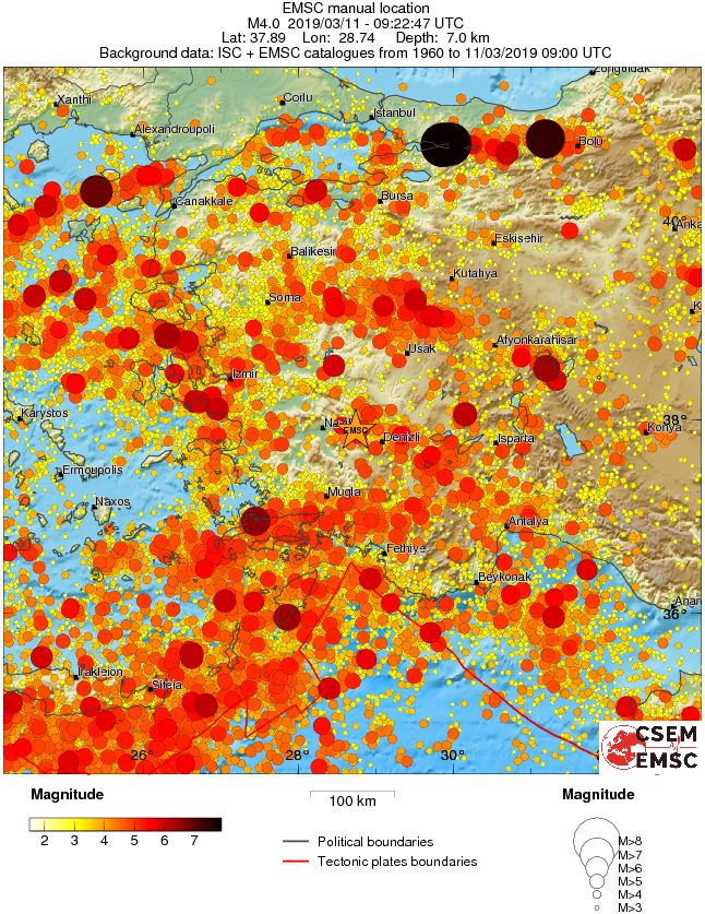 regional magnitude historical seismicity