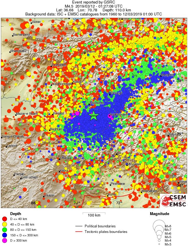 regional historical seismicity
