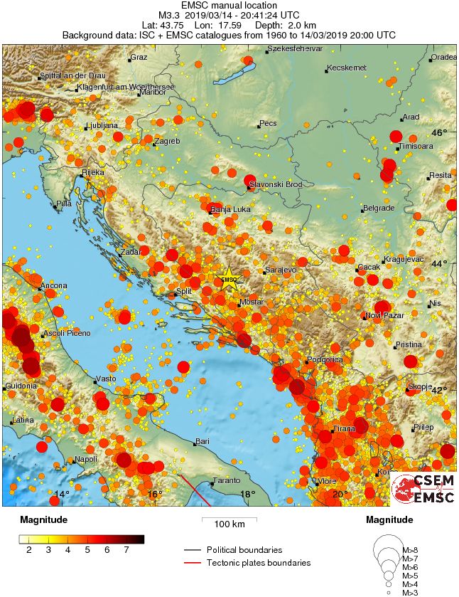 regional magnitude historical seismicity