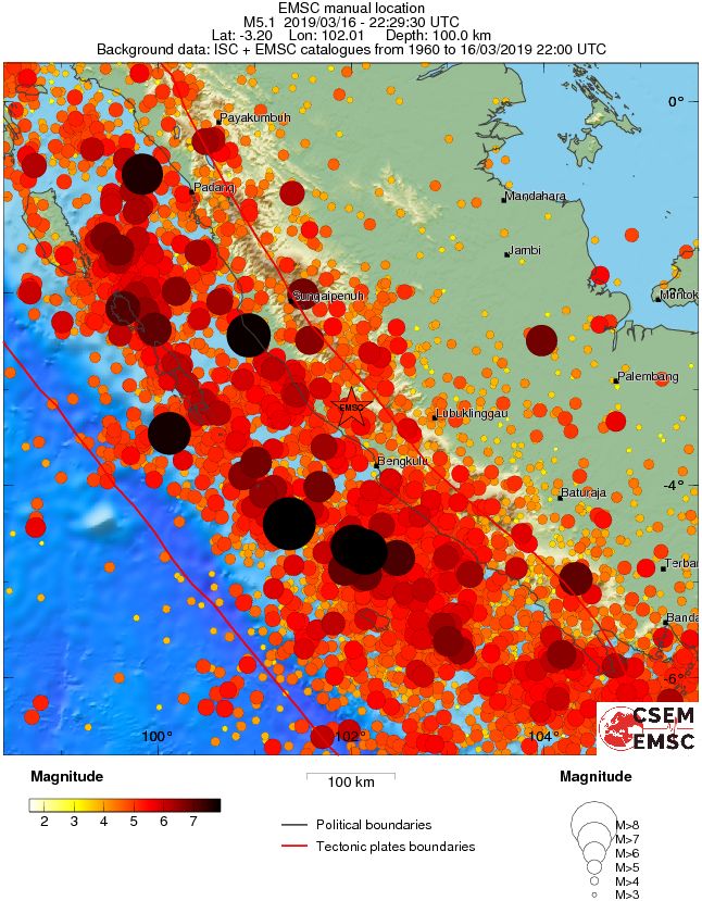 regional magnitude historical seismicity