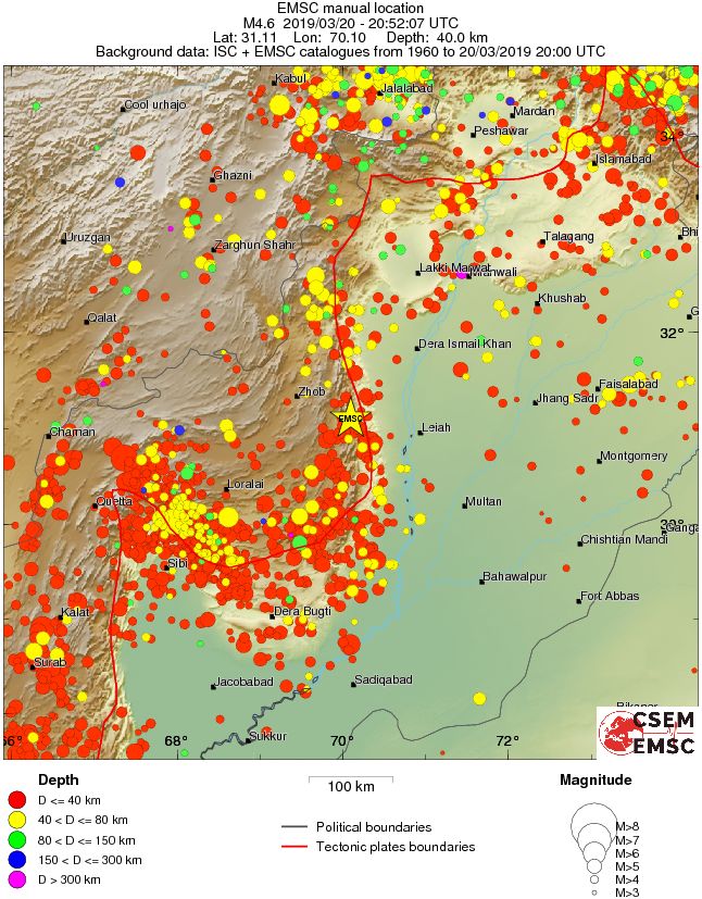 regional historical seismicity