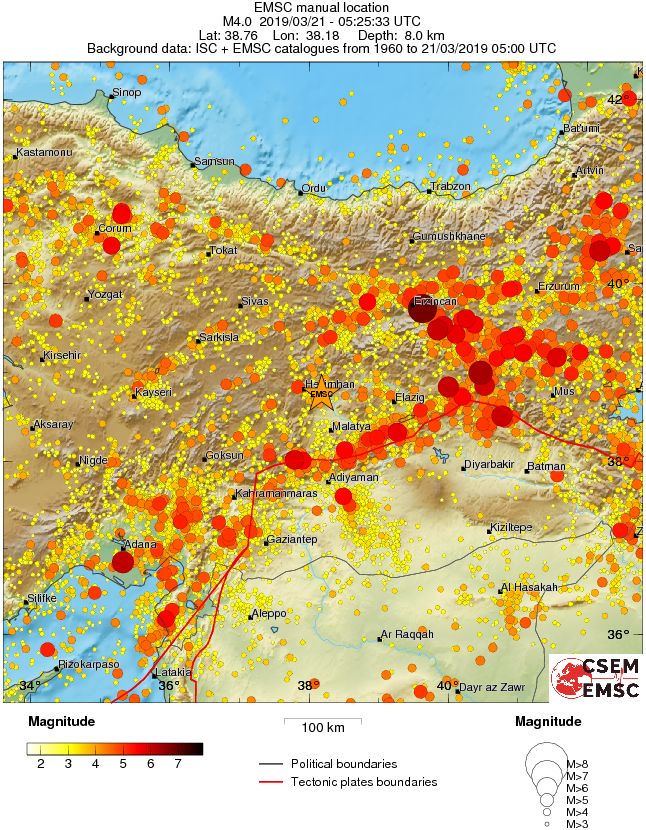 regional magnitude historical seismicity