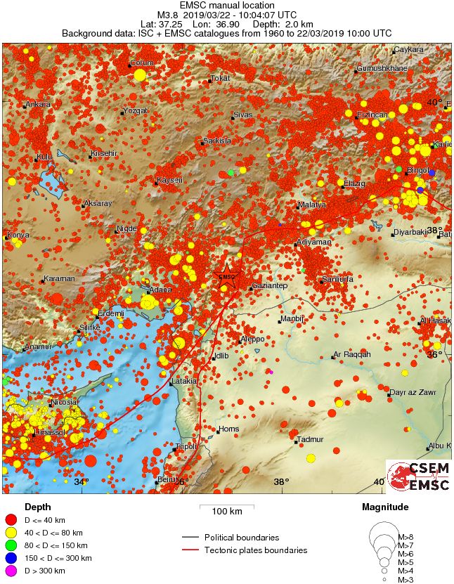 regional historical seismicity