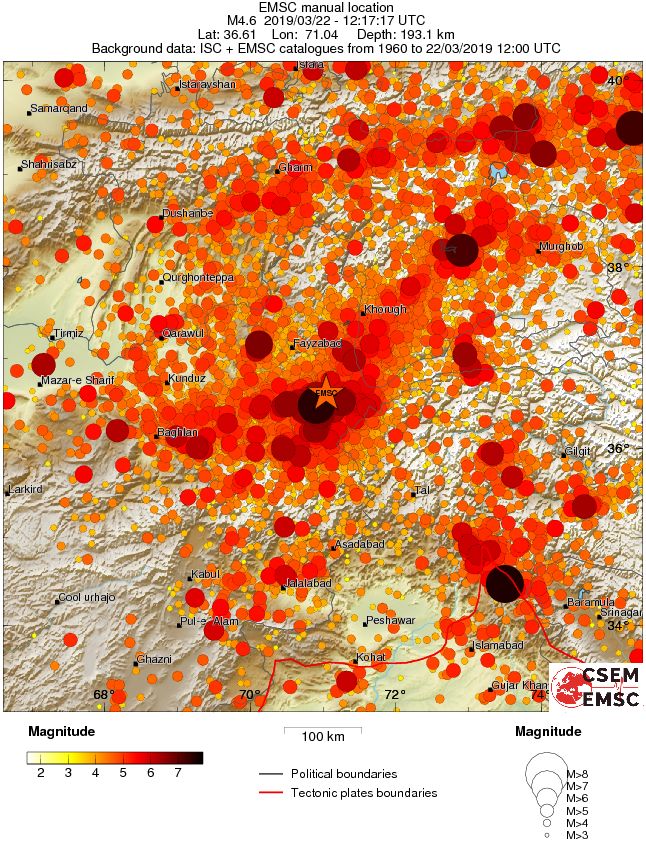 regional magnitude historical seismicity