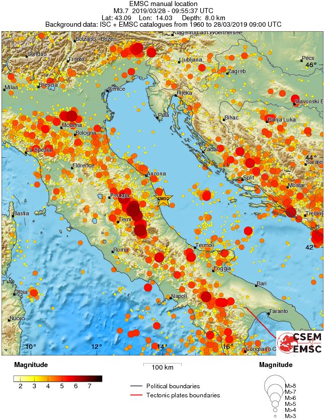 regional magnitude historical seismicity