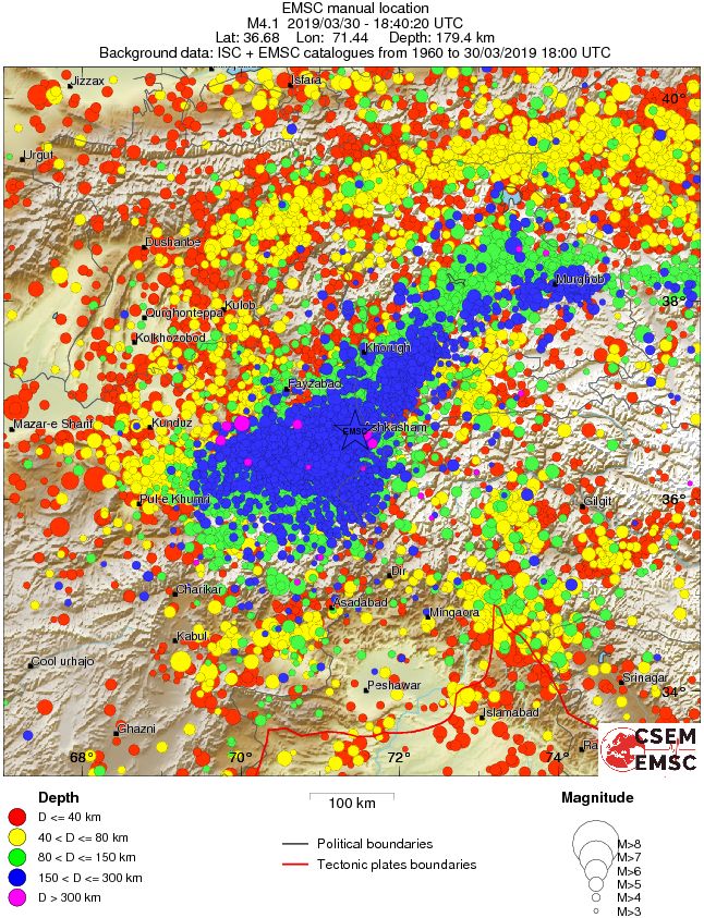 regional historical seismicity