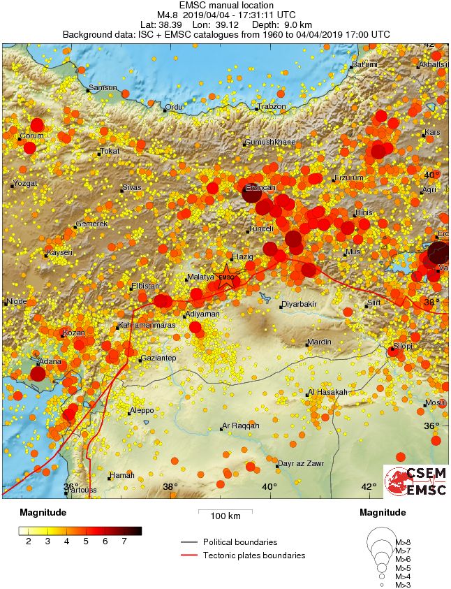 regional magnitude historical seismicity