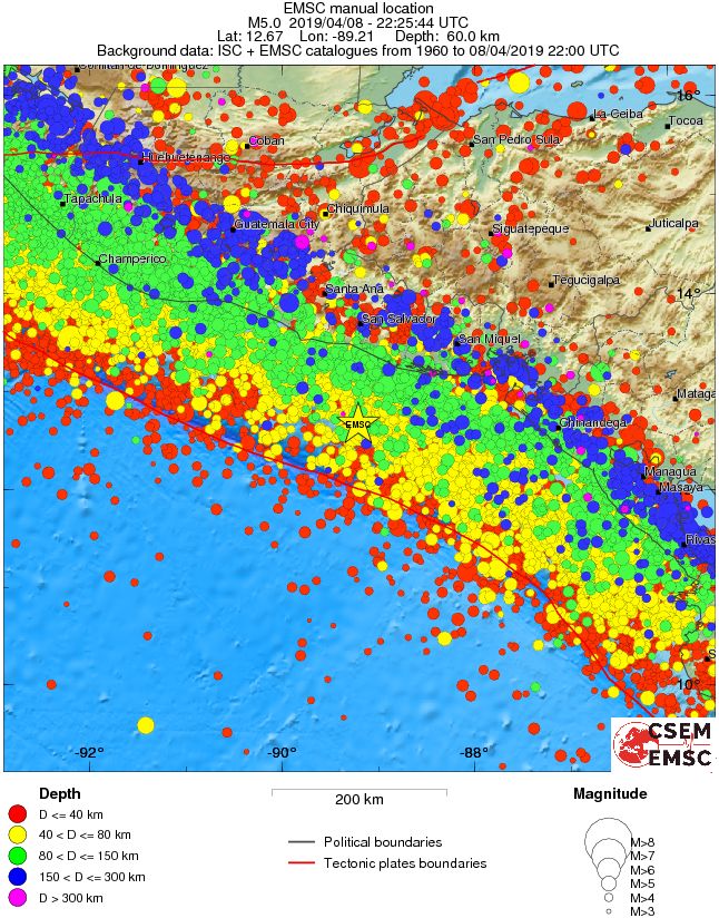regional historical seismicity