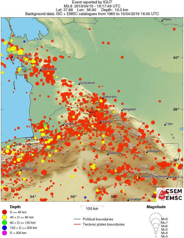 regional historical seismicity