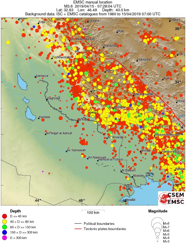 regional historical seismicity
