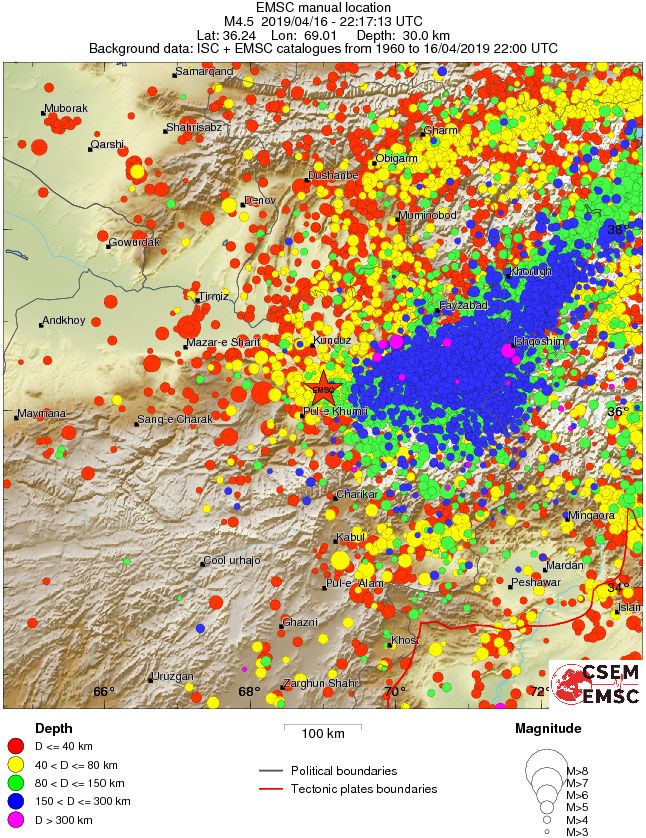 regional historical seismicity
