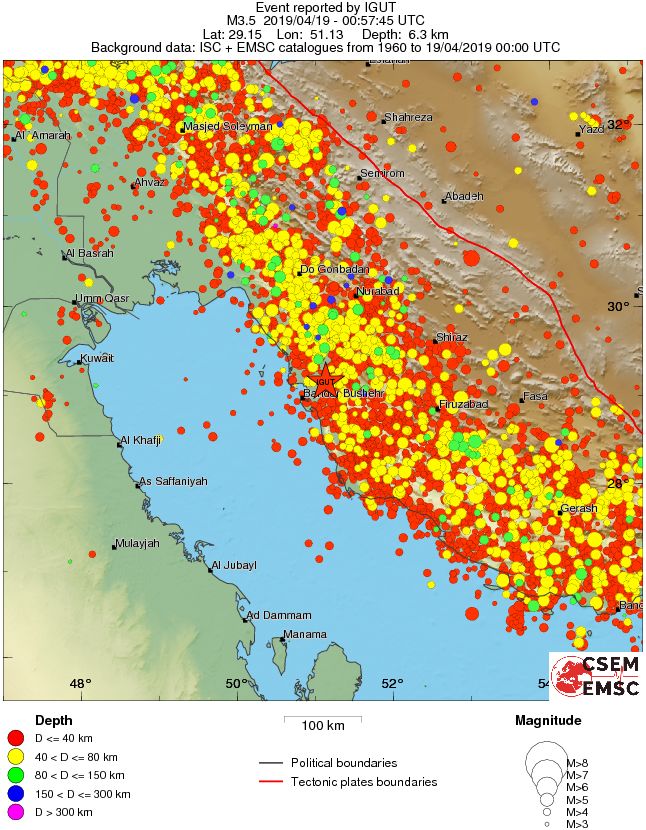 regional historical seismicity