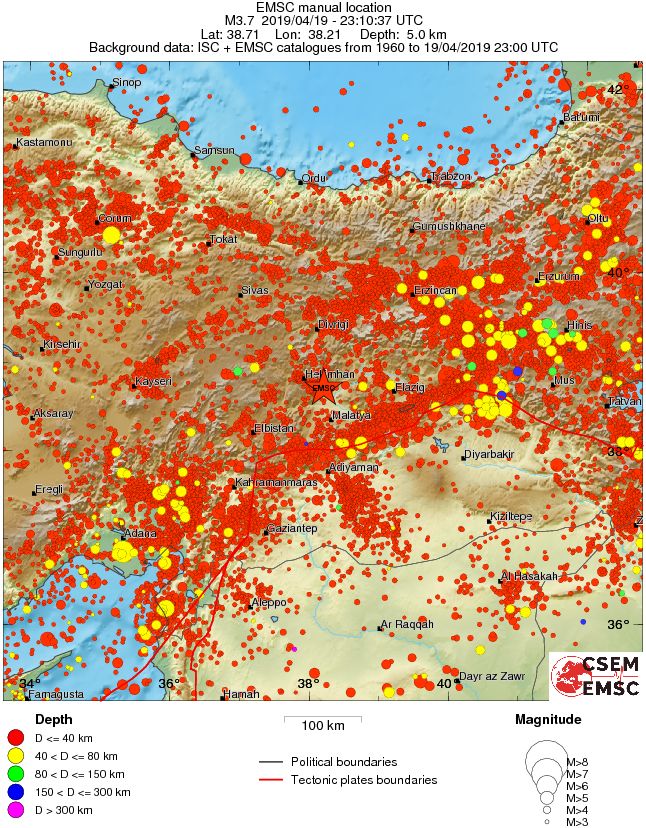 regional historical seismicity