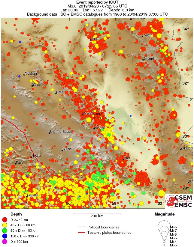 regional historical seismicity