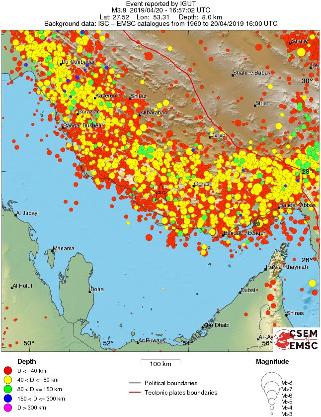 regional historical seismicity