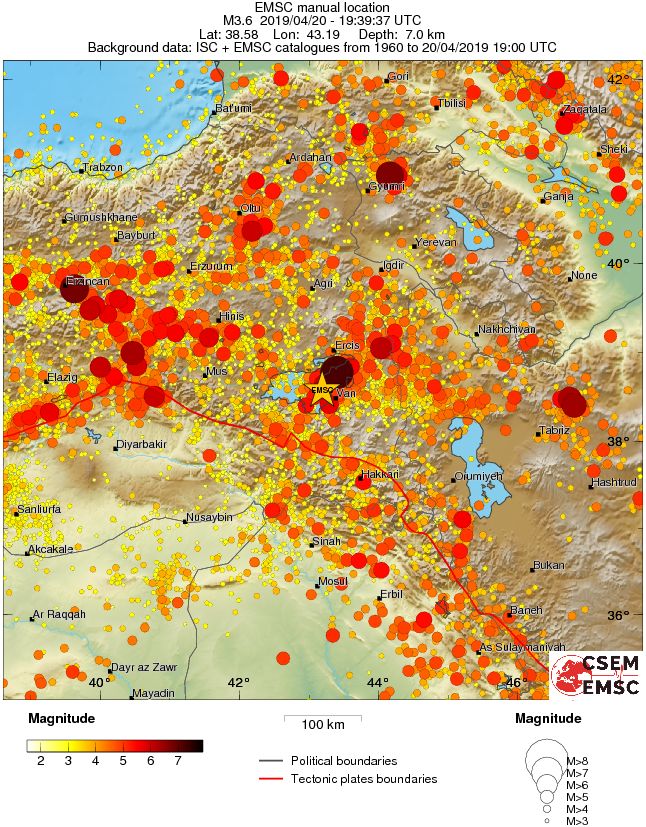 regional magnitude historical seismicity