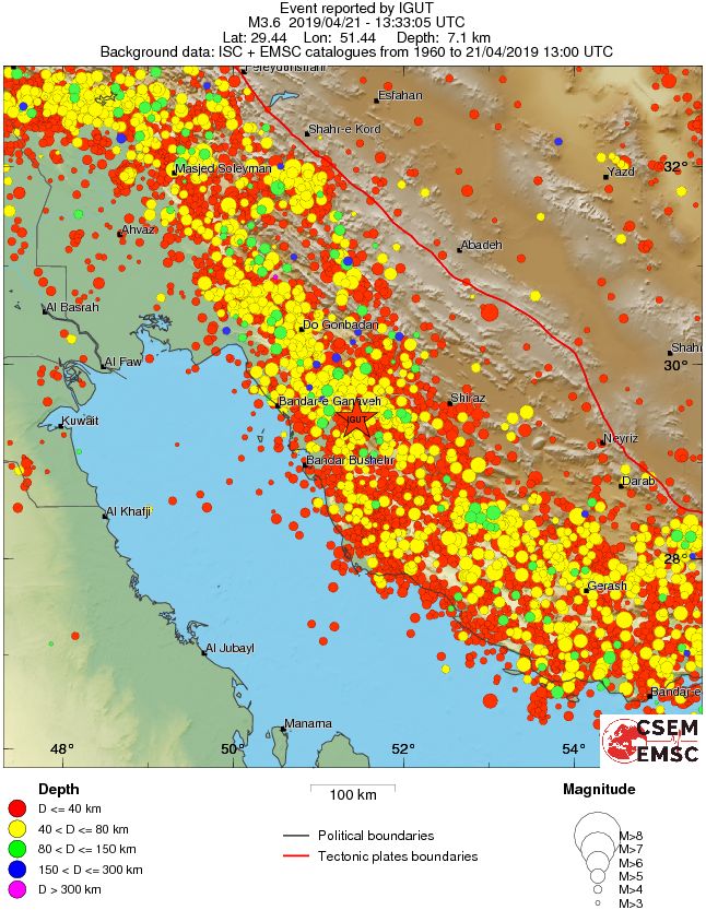 regional historical seismicity