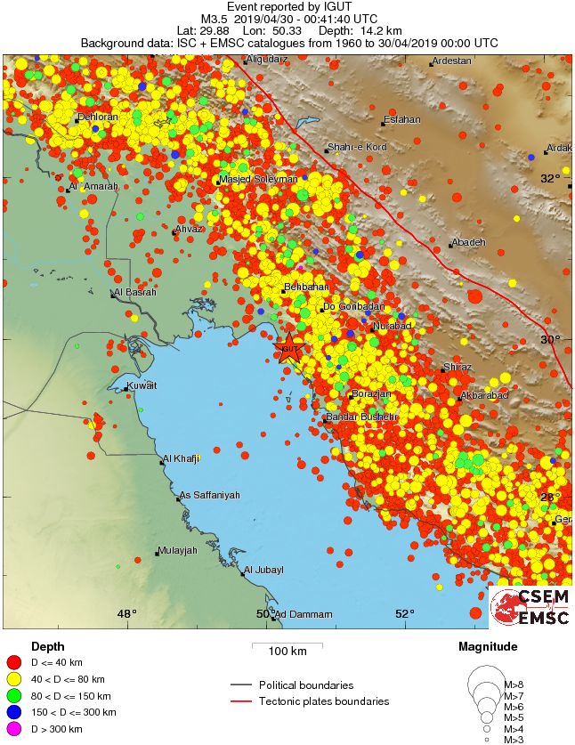 regional historical seismicity