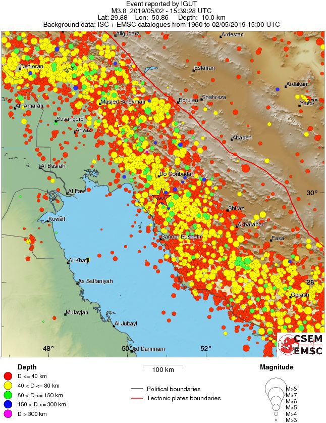 regional historical seismicity
