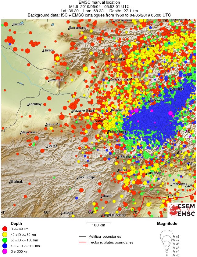 regional historical seismicity