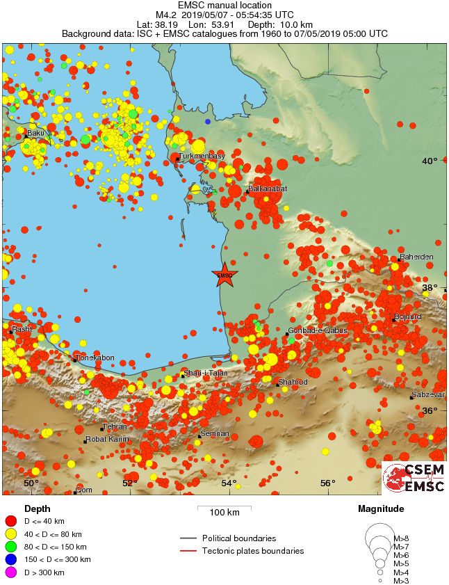 regional historical seismicity
