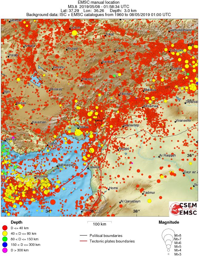 regional historical seismicity