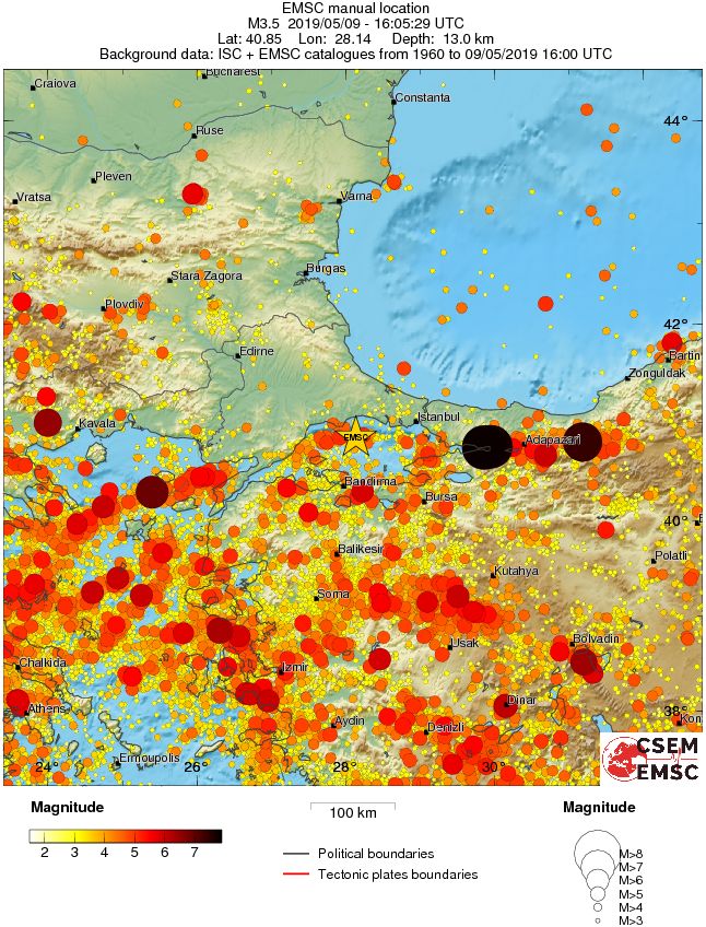 regional magnitude historical seismicity