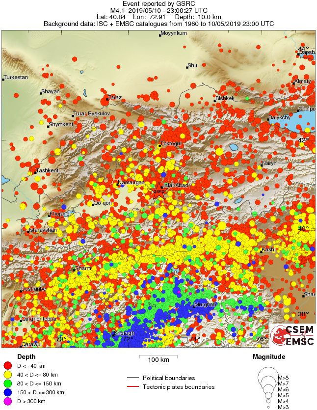 regional historical seismicity
