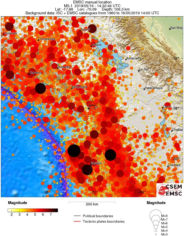 regional magnitude historical seismicity