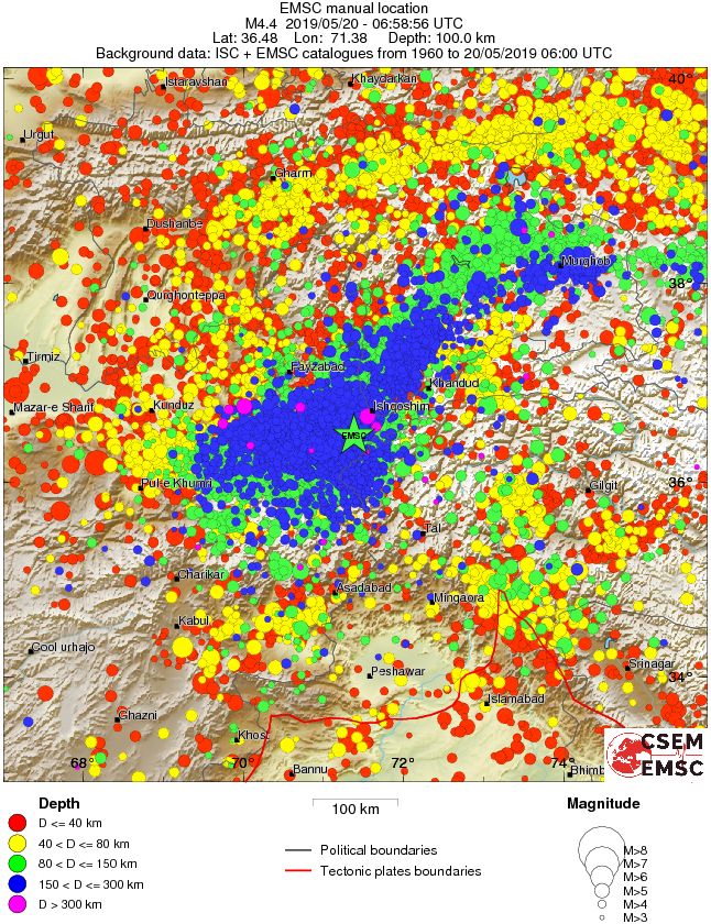 regional historical seismicity