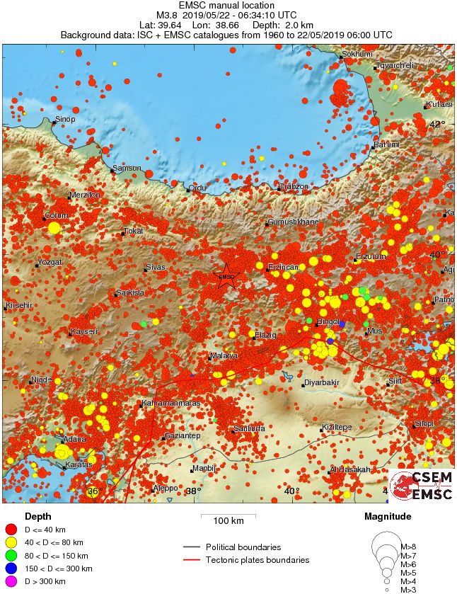 regional historical seismicity