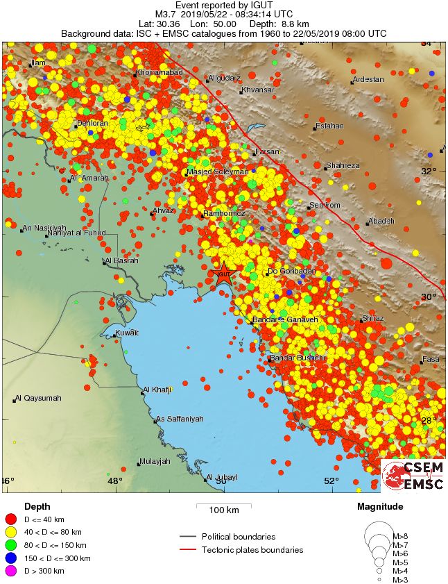 regional historical seismicity
